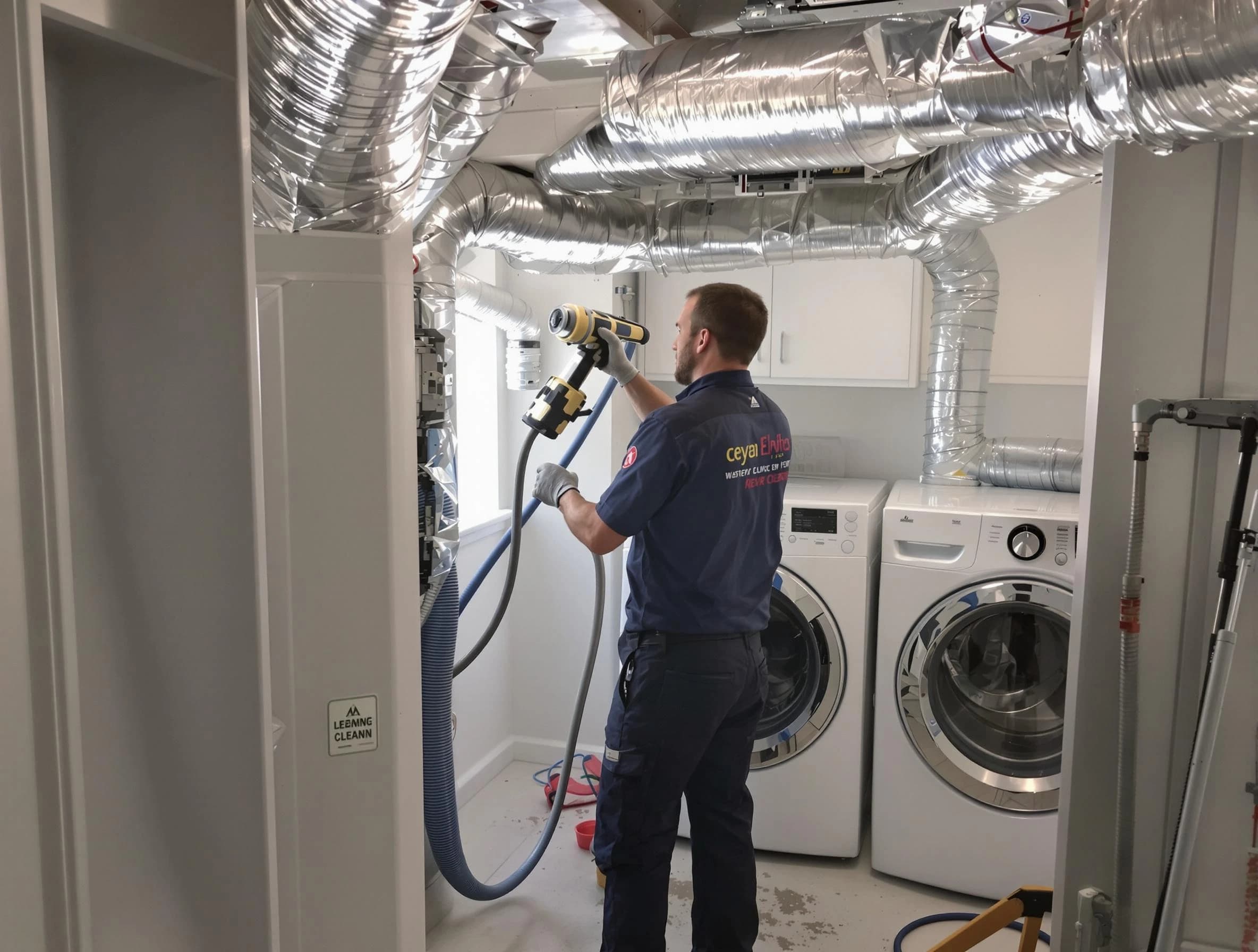 Aurora Dryer Vent Cleaning specialist using advanced equipment for thorough duct cleaning in Aurora
