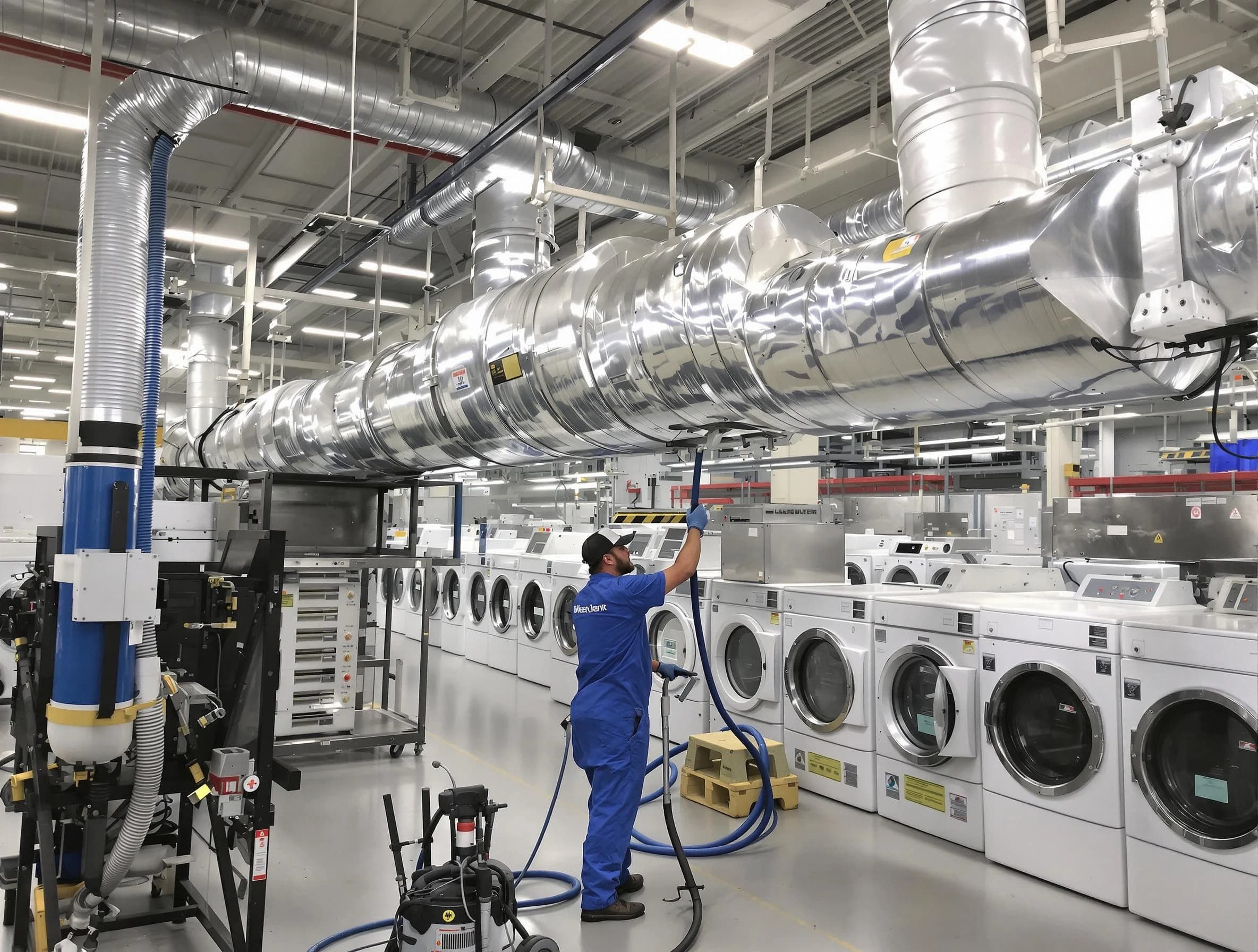 Aurora Dryer Vent Cleaning team performing heavy-duty industrial dryer vent cleaning in Aurora