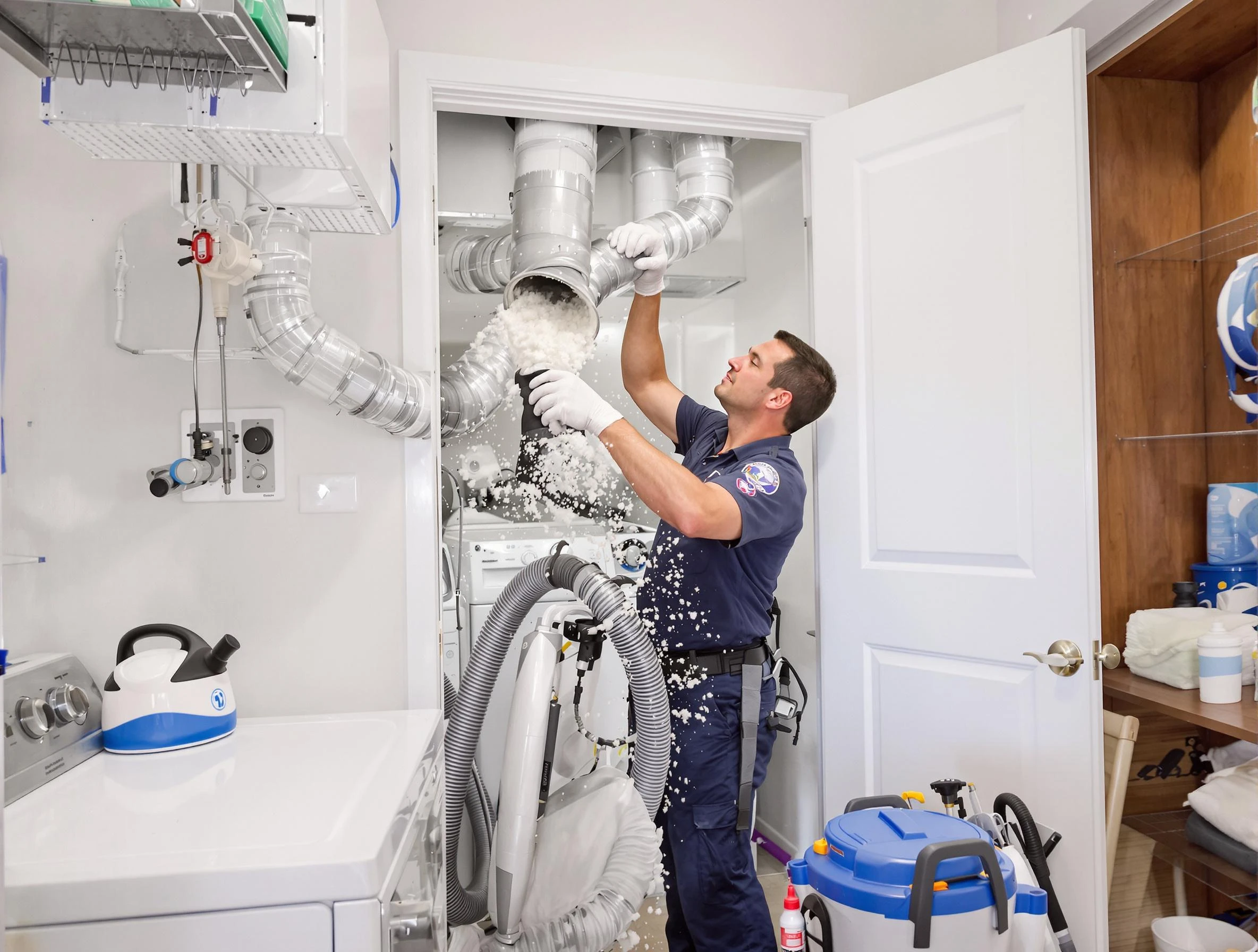 Aurora Dryer Vent Cleaning technician delivering thorough residential dryer vent cleaning service in Aurora